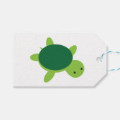 Cute Green Turtle Cadeaulabel (Voorkant (Horizontaal))