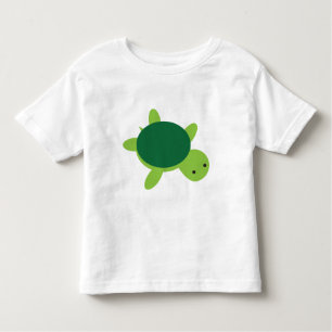 Cute Green Turtle Kinder Shirts