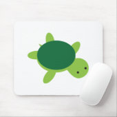 Cute Green Turtle Muismat (Met muis)