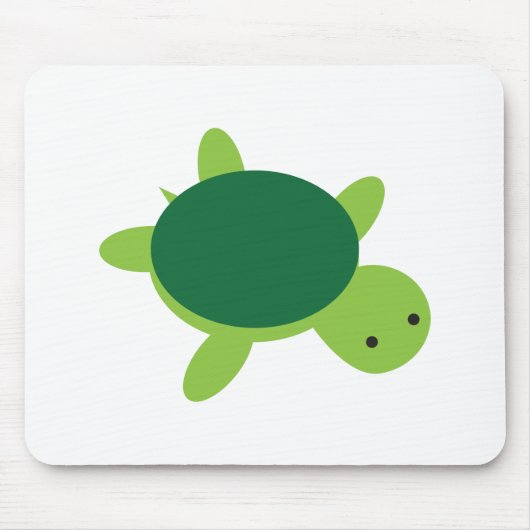 Cute Green Turtle Muismat (Voorkant)