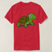 Cute Green Turtle T-shirt (Design voorkant)