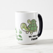 Cute Green Turtles Magische Mok (Voorkant rechts)