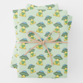 Cute Green UFO Pattern Inpakpapier Vel (In situ)