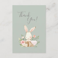 Cute Green waterverf Bunny Baby shower Hartelijk d