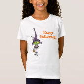 Cute Green Witch Halloween T-shirt (Voorkant)