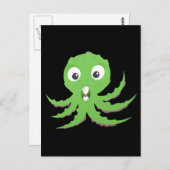 Cute Green Zee Monster Briefkaart (Voorkant / Achterkant)
