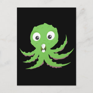 Cute Green Zee Monster Briefkaart