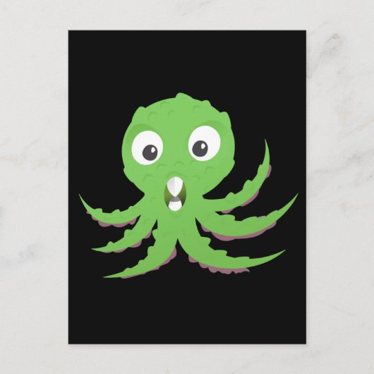 Cute Green Zee Monster Briefkaart (Voorkant)