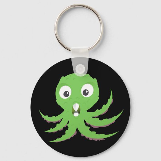 Cute Green Zee Monster Sleutelhanger (Voorkant)