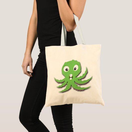 Cute Green Zee Monster Tote Bag (Voorkant (product))