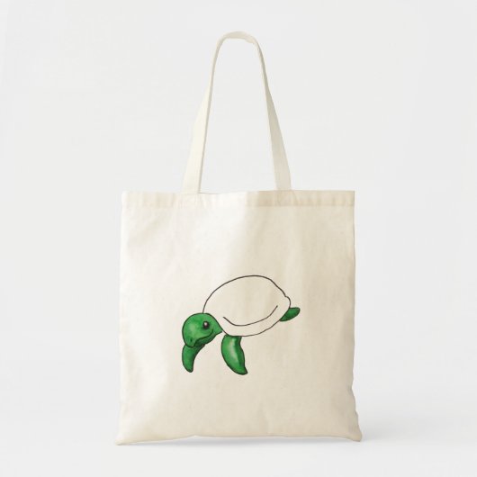 Cute Green Zee Turtle Tote Bag (Voorkant)