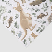 Cute Greenery Australian Animals Boy Baby Birthday Tissuepapier (Detail)