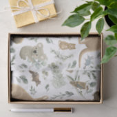 Cute Greenery Australian Animals Boy Baby Birthday Tissuepapier (Geschenk)