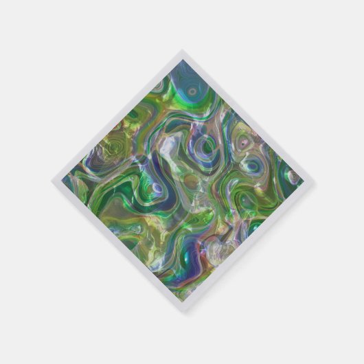 Cute Greenery Blue Abstract Marble Pattern Servet (Hoek)