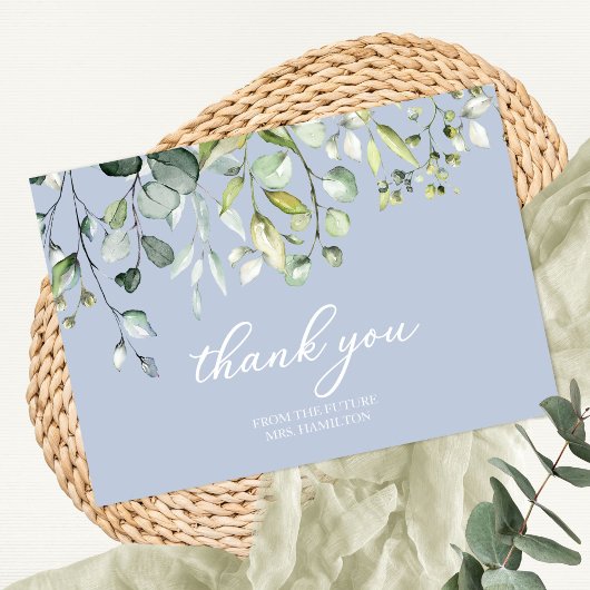 Cute Greenery Bruidsfeest Dank Je Kaart