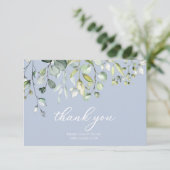 Cute Greenery Bruidsfeest Dank Je Kaart (Staand voorkant)
