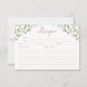 Cute Greenery Bruiloftsfeest Recept Kaarten (Voorkant)