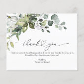 Cute Greenery Calligraphy Bedankt (Voorkant)