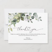 Cute Greenery Calligraphy Bedankt (Voorkant)