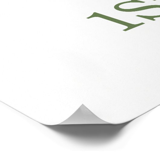 Cute Greenery Elephant Baby shower Welcome Poster (Hoek)