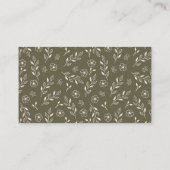 Cute Greenery Little Fox Diaper Raffle Informatiekaartje (Achterkant)