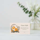 Cute Greenery Little Fox Diaper Raffle Informatiekaartje (Staand voorkant)
