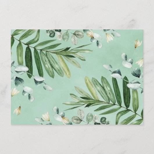 Cute Greenery Oerwoud Safari brengt een boekenjong Informatiekaartje (Achterkant)