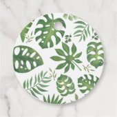 Cute Greenery Safari Animals Baby shower Bedankjes Labels (Achterkant)