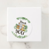 Cute Greenery Safari Animals Baby shower Bedankjes Labels (In situ)