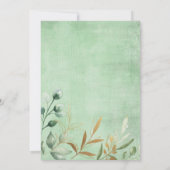 Cute Greenery Safari reed door het Baby shower van Kaart (Achterkant)