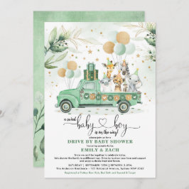 Cute Greenery Safari reed door het Baby shower van Kaart