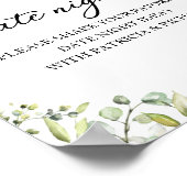 Cute Greenery Vrijgezellenfeest Date Night Jar Sig Poster (Hoek)
