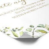Cute Greenery Vrijgezellenfeest Date Night Jar Sig Poster (Hoek)