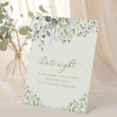 Cute Greenery Vrijgezellenfeest Date Night Jar Sig Reclamebord Met Voetstuk