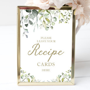 Cute Greenery Vrijgezellenfeest Recipe Kaarten Sig Poster