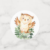 Cute Greenery Woodland Animals Baby Birthday Confetti (Kleine voorkant)