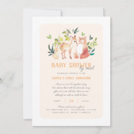 Cute Greenery Woodland Animals Baby shower by Mail Kaart