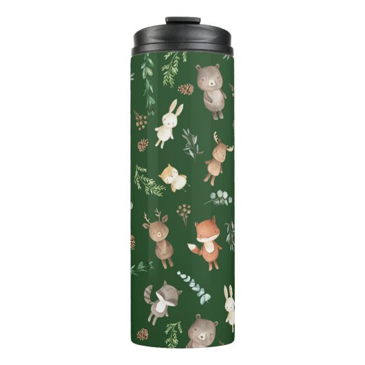 Cute Greenery Woodland Animals Forest Friends Kind Thermosbeker (Voorkant)