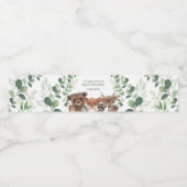 Cute Greenery Woodland Forest Baby shower Favors Waterfles Etiket (Enkel label)