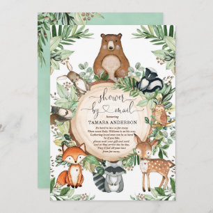 Cute Greenery Woodland Wild Animals Showby Mail Kaart