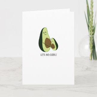 Cute Greetings Card - Let's Avo Cudle! Kaart