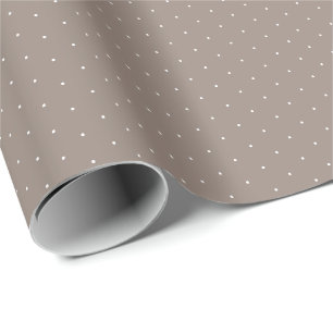 Cute Greige beige minuscule poka dots  Cadeaupapier