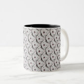 Cute Grey Cat Face Cartoon Pattern Tweekleurige Koffiemok (Voorkant rechts)
