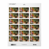 Cute Grey dog Red giftbox kleurrijk feestartikel Etiket (Full Sheet)