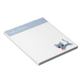 Cute Grey Kat met een hart op maat Notitieblok (Schuin)