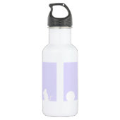 Cute Grey Kat Water Fles (Achterkant)