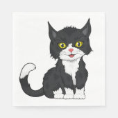 Cute Grey Kitten Kat Cartoon Gray Cat Servet (Voorkant)