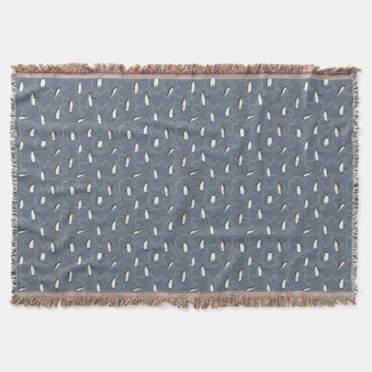 Cute Grey Penguin Blanket Deken (Voorkant)