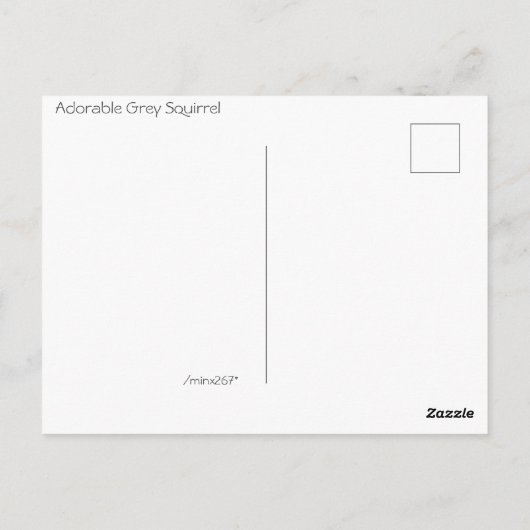 Cute Grey Squirrel - WAT IS ER? Briefkaart (Achterkant)