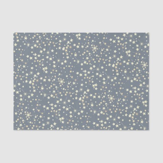 Cute Grey Star Seamless Pattern   Tissuepapier (Voorkant)